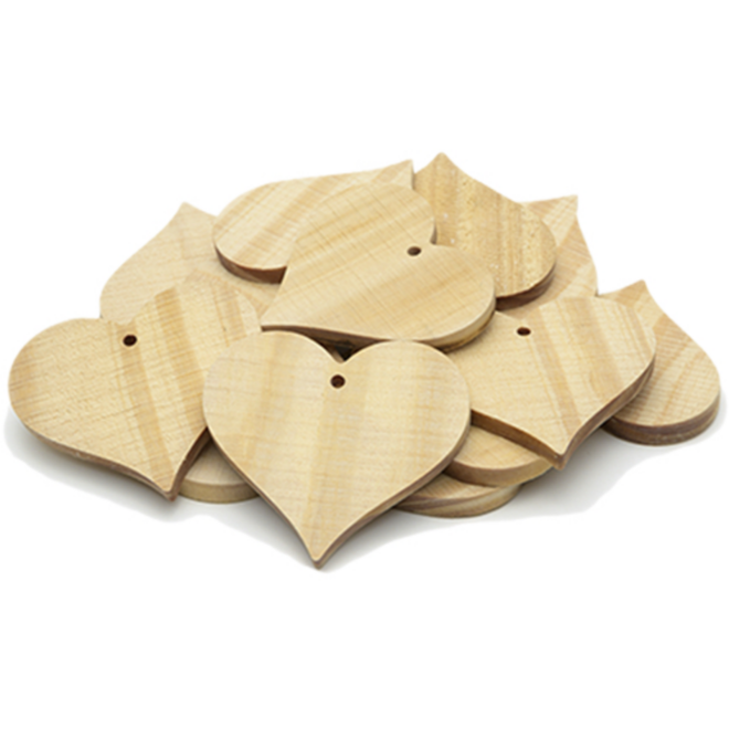 Houten Hart groot, 20 stuks