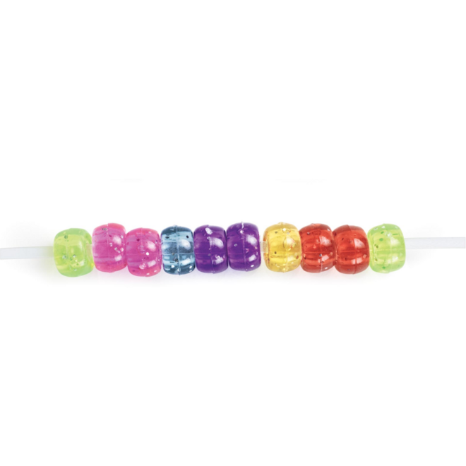 Kralen Glitter 9 mm, +/- 1800 stuks