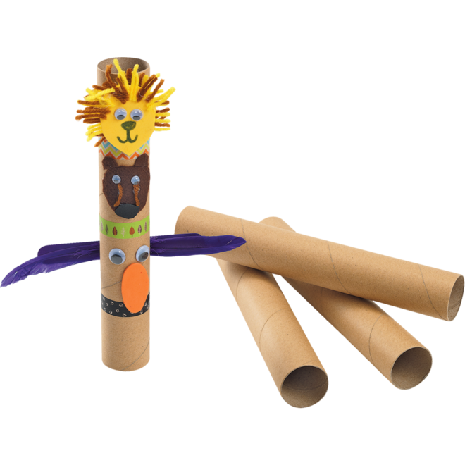 Knutselkokers karton 28 x 4 cm, 24 stuks
