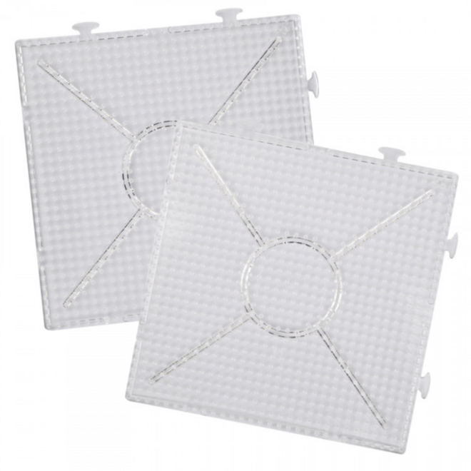 Onderplaat smeltkralen midi vierkant 15 x 15 cm, 2 stuks ecolabel