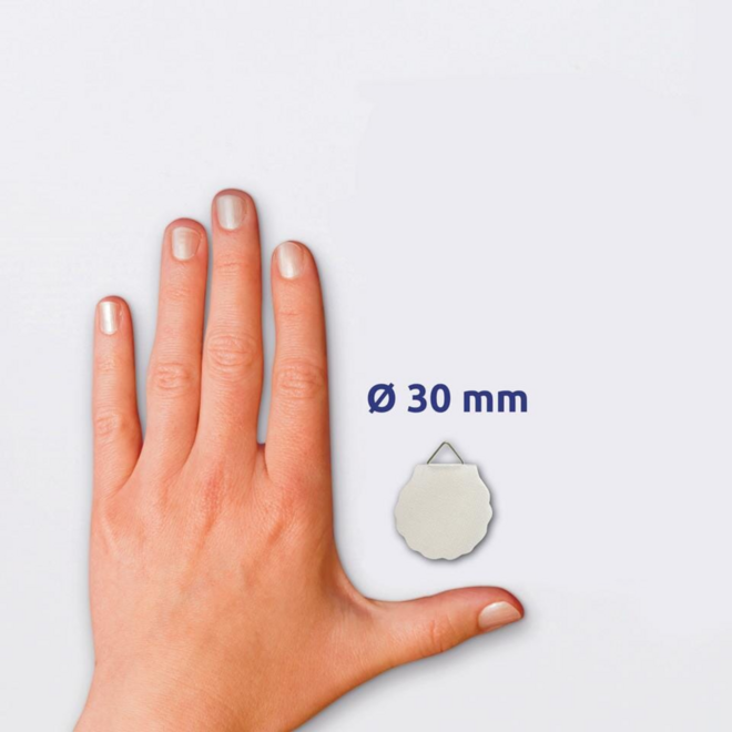 Schilderijhanger 30mm wit pakje a 8 stuks