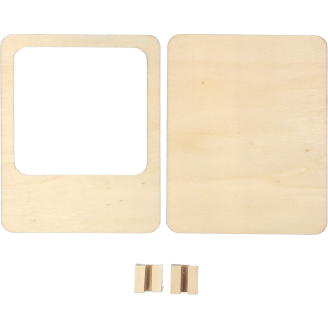 Fotolijst polaroid frame hout 13,5 x 10,5 cm, 6 stuks
