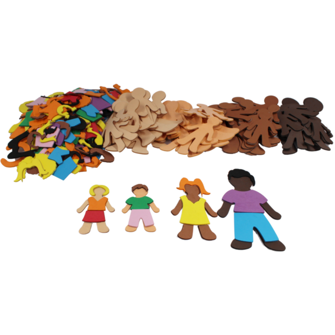 Foam wereldfamilie tussen de 2 en 14 cm, 237 stuks
