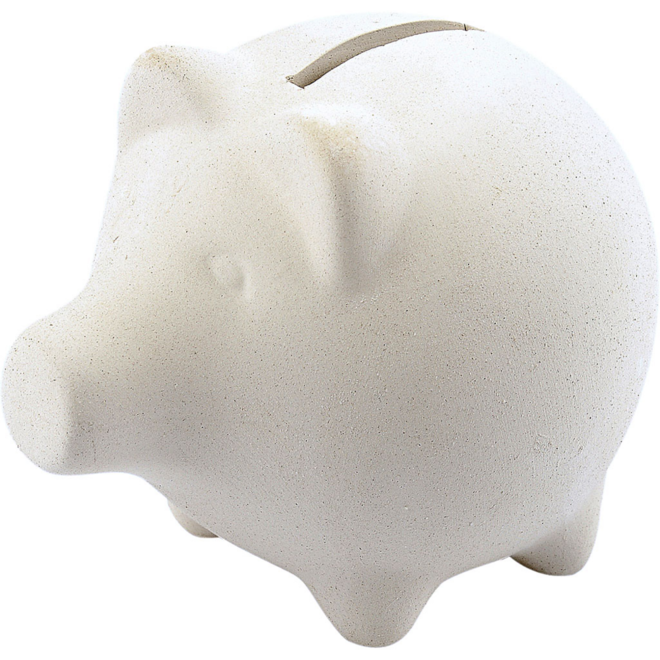 Spaarvarken wit 9 x11 cm, 36 stuks