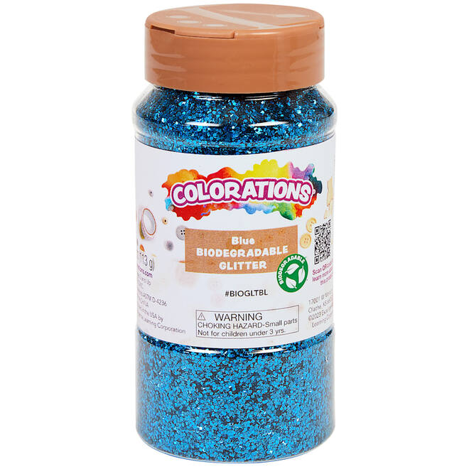 Glitter biologisch afbreekbaar 120 gram, blauw