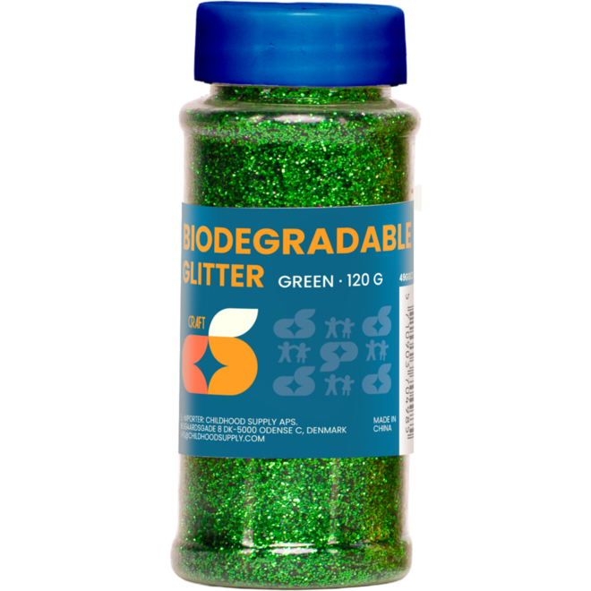 Glitter biologisch afbreekbaar 120 gram, groen