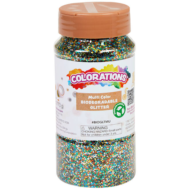 Glitter biologisch afbreekbaar 120 gram, assorti