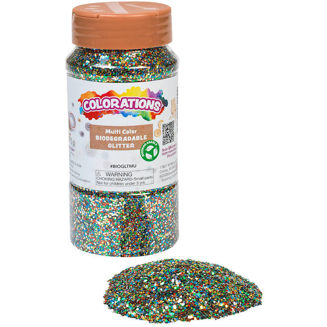Glitter biologisch afbreekbaar 120 gram, assorti