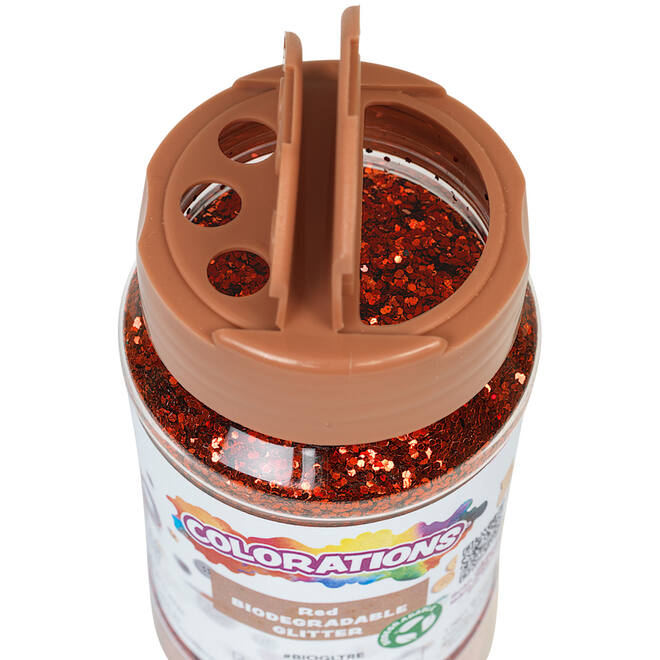Glitter biologisch afbreekbaar 120 gram, rood