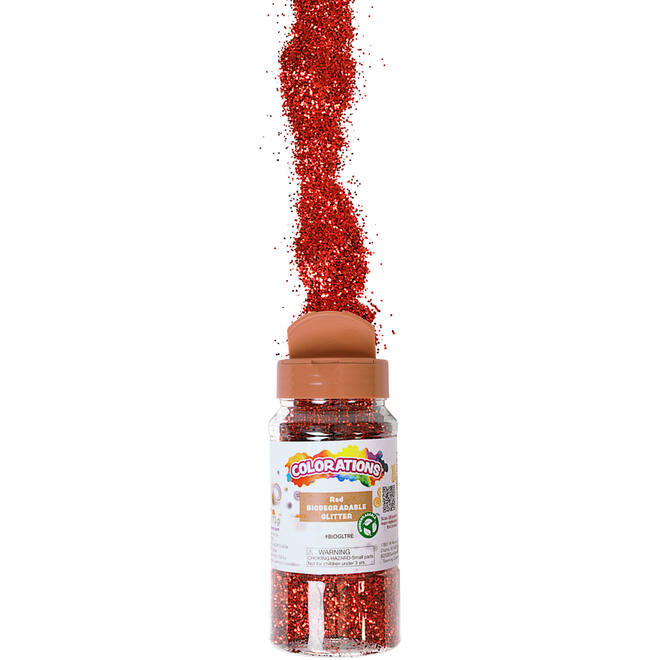 Glitter biologisch afbreekbaar 120 gram, rood