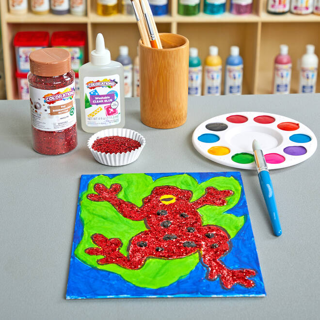Glitter biologisch afbreekbaar 120 gram, rood