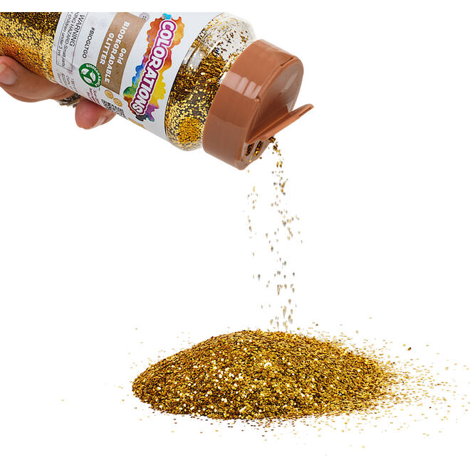 Glitter biologisch afbreekbaar 120 gram, goud