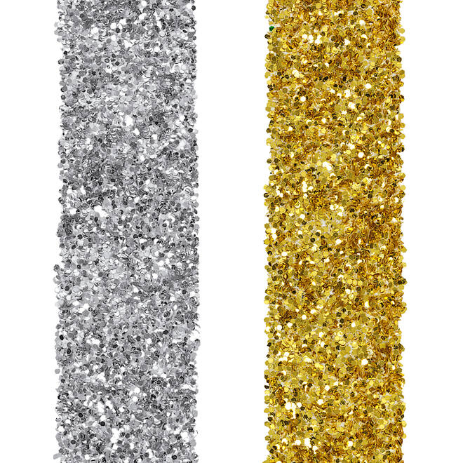 Glitter biologisch afbreekbaar 120 gram zilver en goud, 2 stuks