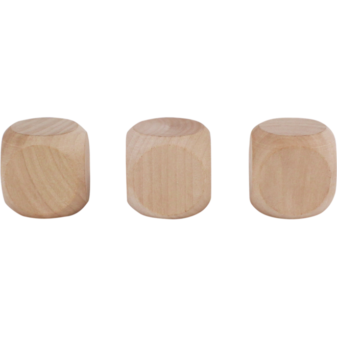 Dobbelstenen blanco 3 cm, stuks