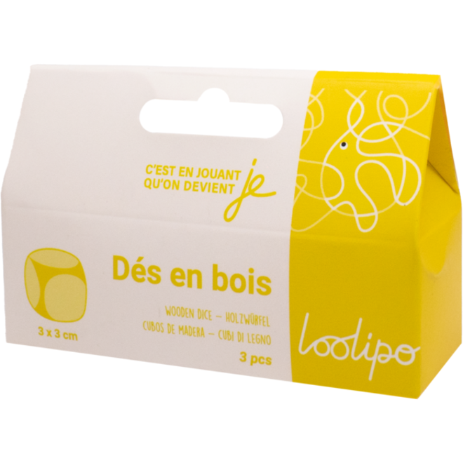 Dobbelstenen blanco 3 cm, stuks