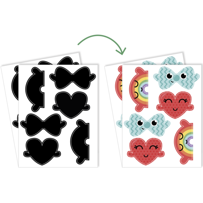 Stickers hittegevoelig 7,5 cm, 12 stuks