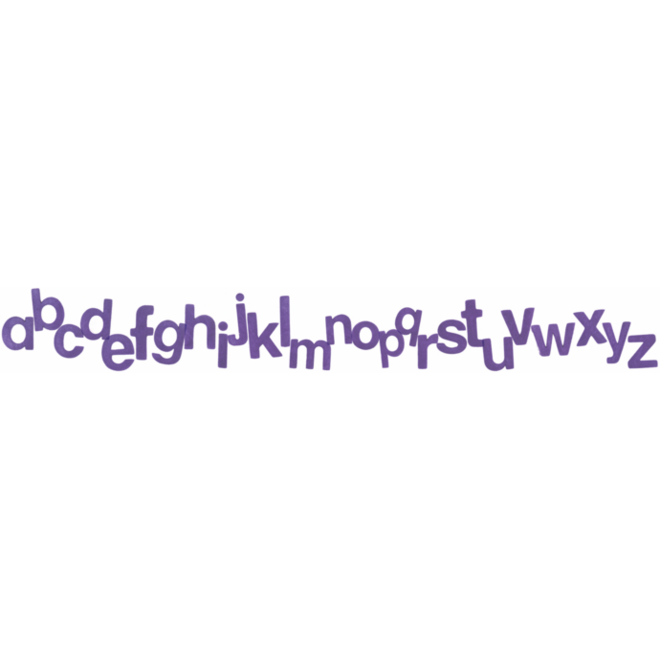 Stempelset kleine letters 75 mm alfabet, 26 stuks