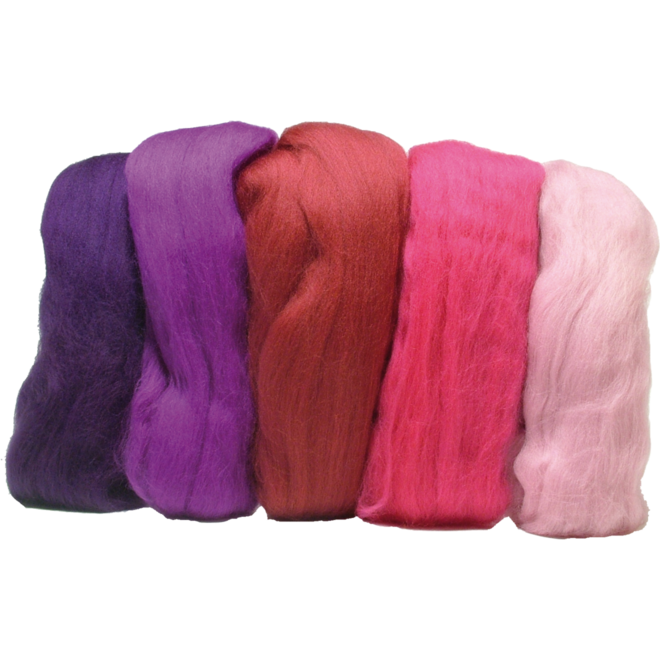 Viltwol 5 x 10 gr. rozetinten