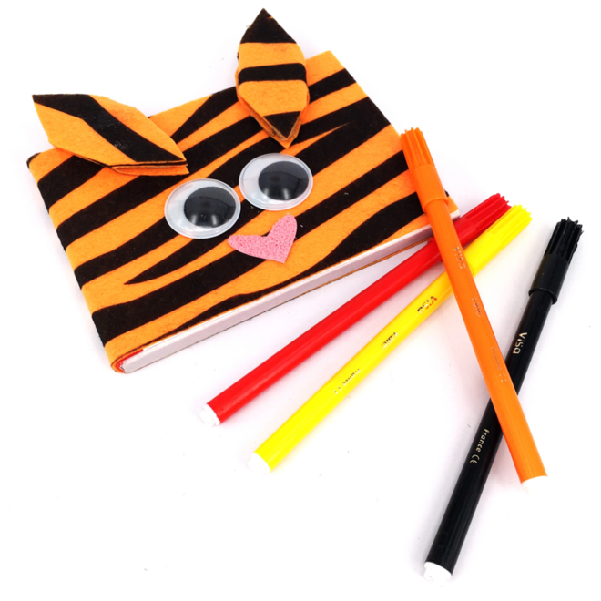 Vilt dierenprint 24 x 30 cm 1 mm, 12 stuks