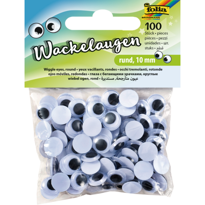 Plakogen beweegbaar 10 mm zwart/wit