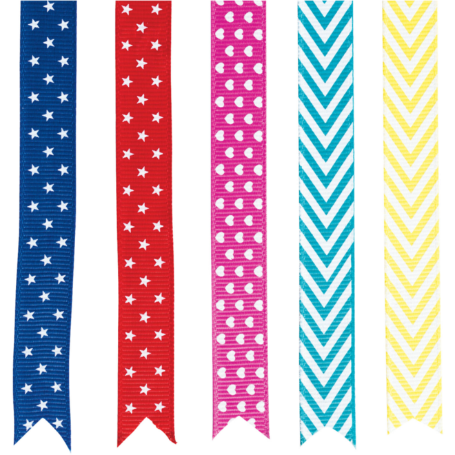 Grosgrain Lint assorti, 7,5 meter (5 stuks)