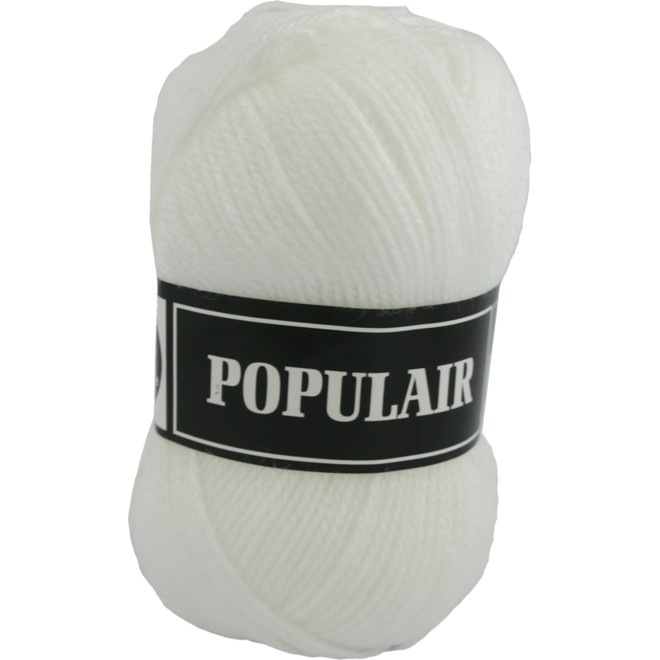 Breigaren populair acryl wit 50 gram, 120 meter