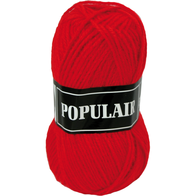 Breigaren populair acryl felrood 50 gram, 120 meter