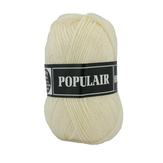 Breigaren populair acryl ivoorwit 50 gram, 120 meter