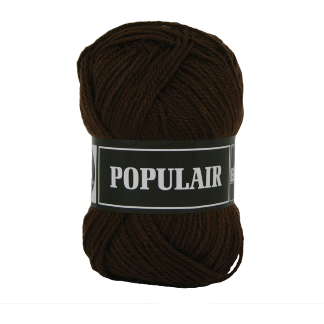 Breigaren populair acryl donkerbruin 50 gram, 120 meter