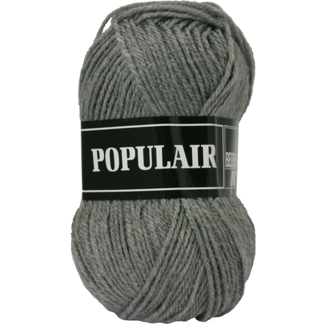 Breigaren populair acryl middengrijs 50 gram, 120 meter