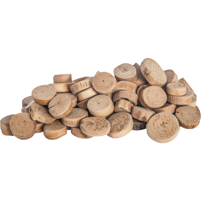 Drijfhout rond klein assorti naturel, 1 kg