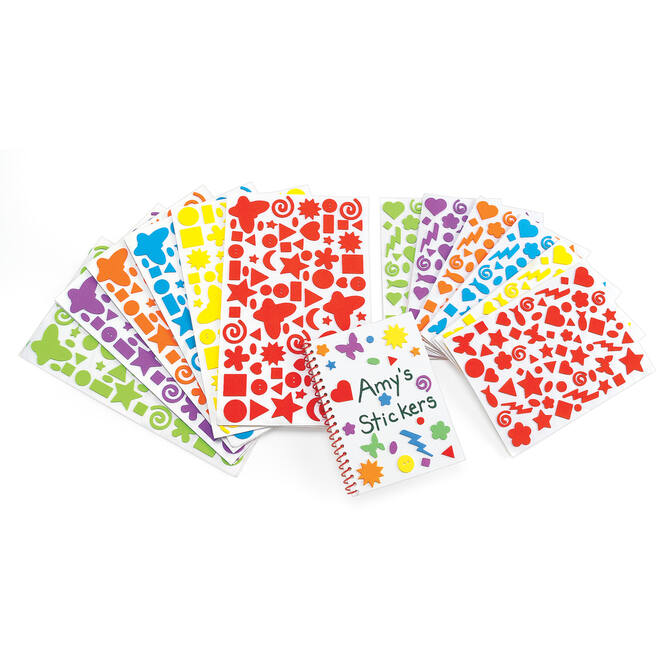 Foam plakfiguren Fantastic stickervel, 24 stuks