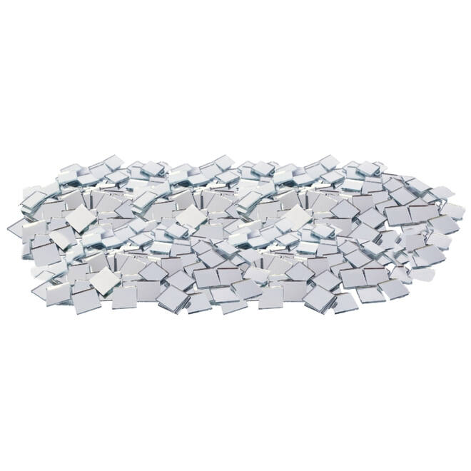 Mozaïek spiegelstickers 1,3 x 1,3 cm, 500 stuks