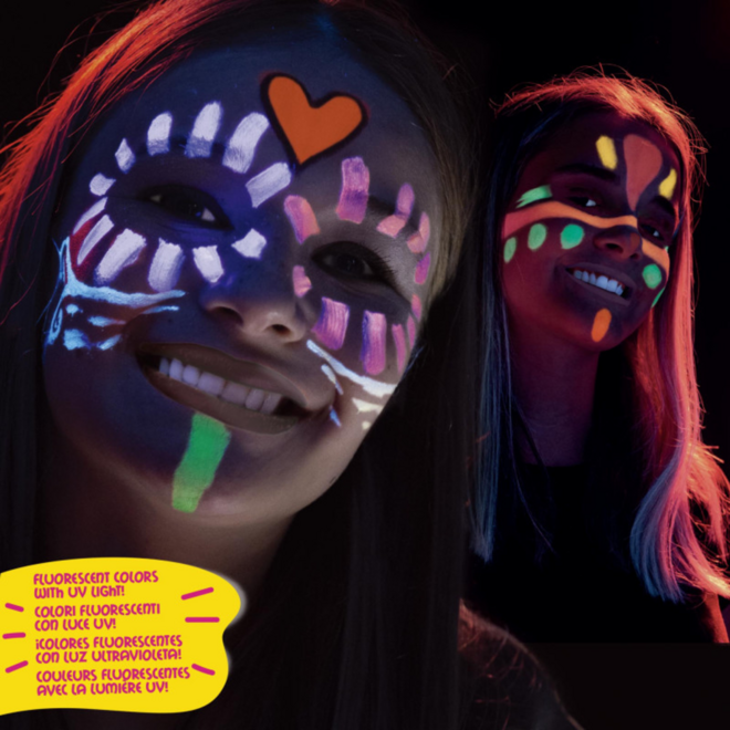 Mask-up schminkstiften Carioca fluor, 6 stuks