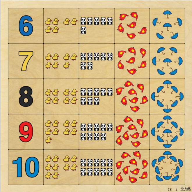 Rolf More - Lotto tellen 6 - 10, 25 stukjes, 37,5 x 37,5cm