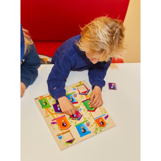 Rolf Puzzels - Knoppenpuzzel Vogelhuisjes