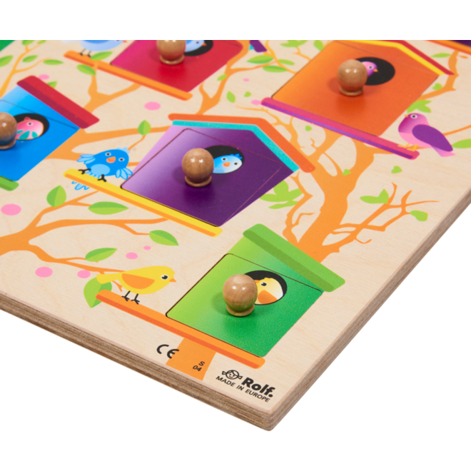 Rolf Puzzels - Knoppenpuzzel Vogelhuisjes