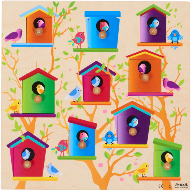 Rolf Puzzels - Knoppenpuzzel Vogelhuisjes