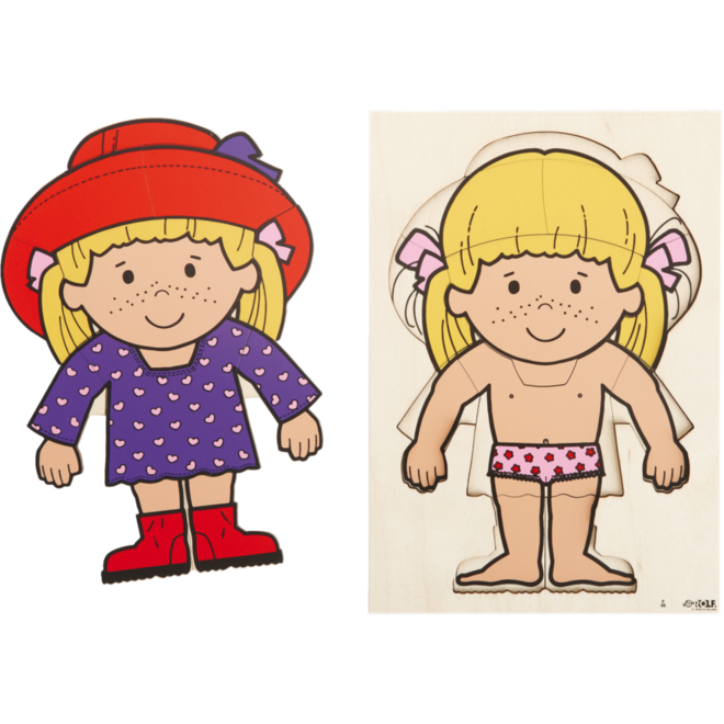 Rolf Puzzels - Aankleedpuzzel meisje, 22 stukjes