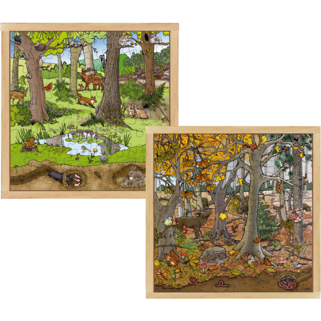 Rolf Puzzels - Puzzel bos lente-zomer, 64 stukjes