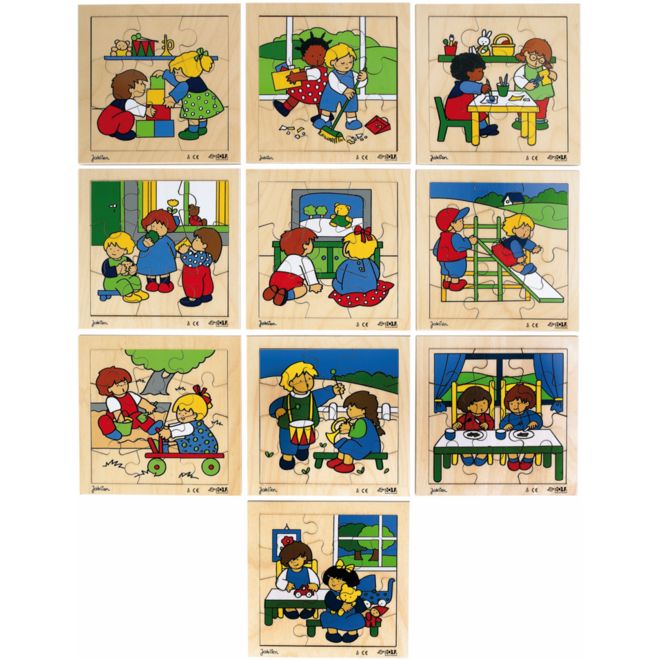 Rolf Puzzels - Puzzelserie samenspel, 5x9 en 5x12 stukjes