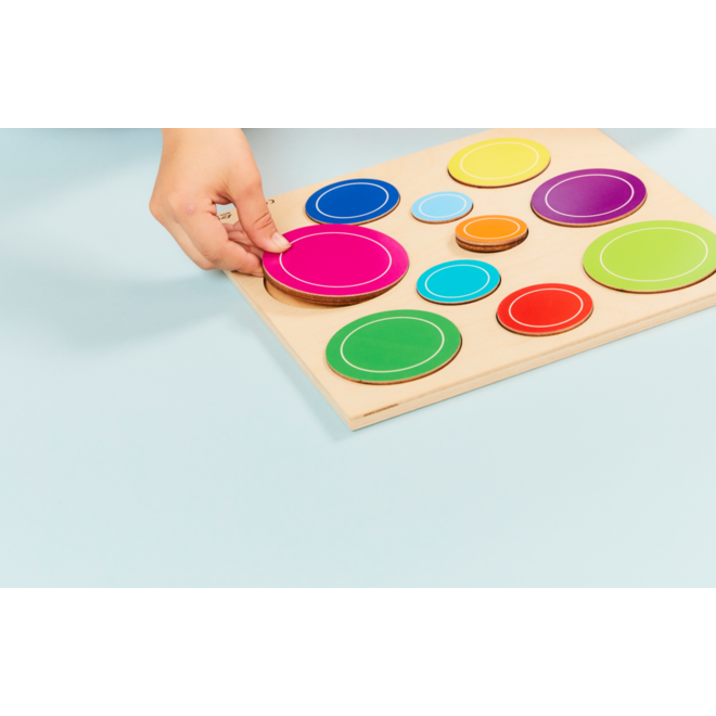 Rolf Puzzels - Reliëfpuzzel ontdek de grootte - bubbels - 10 stukjes