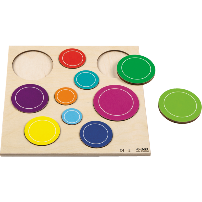 Rolf Puzzels - Reliëfpuzzel ontdek de grootte - bubbels - 10 stukjes
