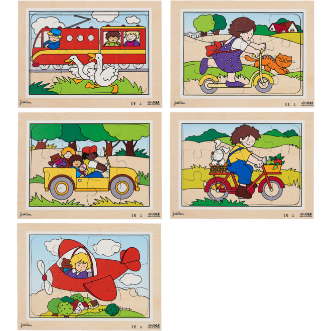 Rolf Puzzels - Puzzelserie transport 2, 12 stukjes per puzzel