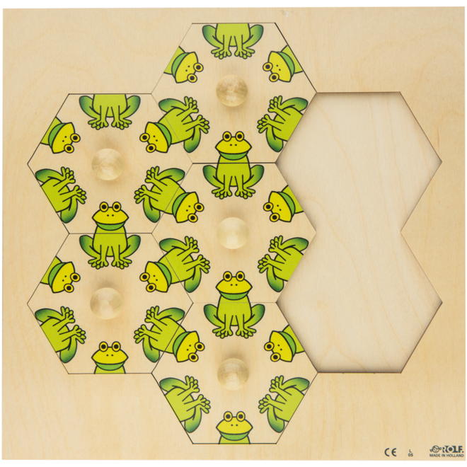 Rolf Puzzels - Carrousel puzzel Kikker, 7 stukjes