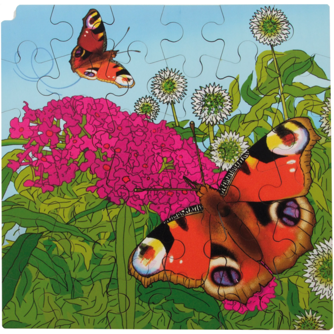 Rolf Connect - Groeipuzzel vlinder 28 x 28 cm 4-lagen 86 stukjes