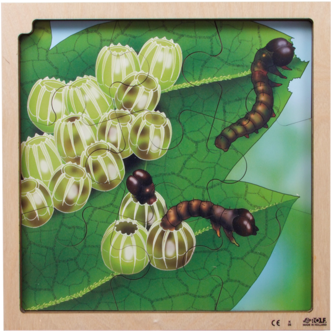 Rolf Connect - Groeipuzzel vlinder 28 x 28 cm 4-lagen 86 stukjes