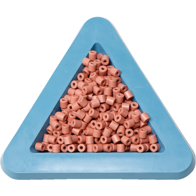 Rolf More - Cilinderkralen zalm-beige, kunststof, 500 stuks, 8 mm