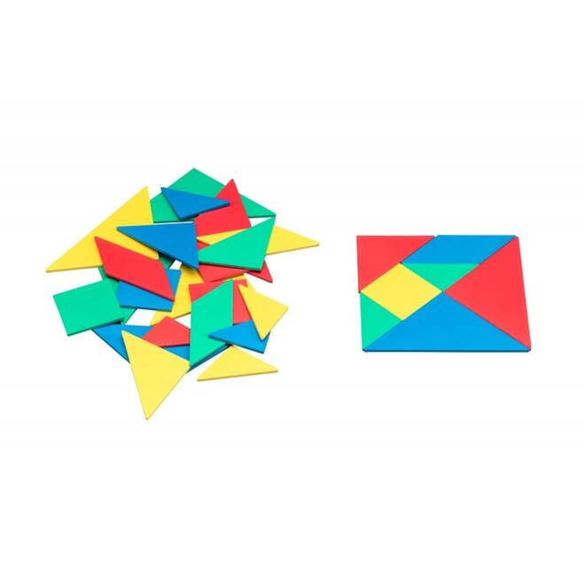Rolf More - Tangramset in 4 kleuren