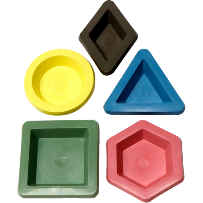 Rolf More - Zandvormenset super ECO, 5 st. roze/groen/grijs/blauw/geel